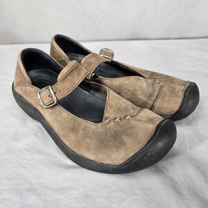 Keen Presidio Cross Strap Mary Jane Shoes Brown Leather Comfort Women's Sz 8